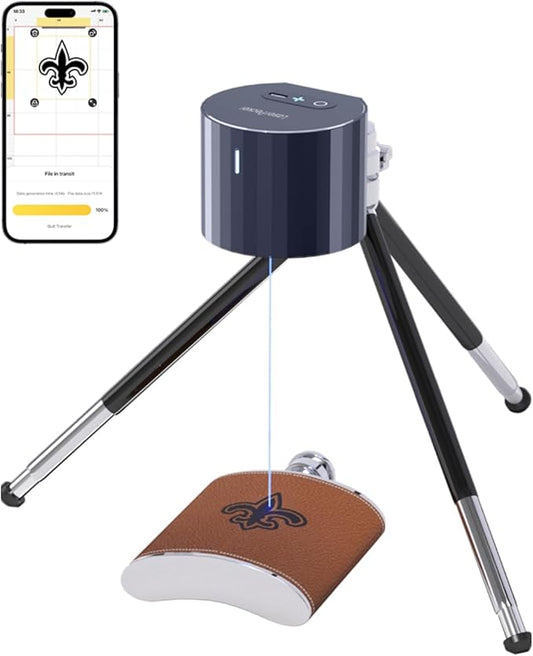 LaserPecker LP1 Pro Laser Engraver for Beginners, Mini Portable Laser Engraving Machine for Wood/Leather/Felt, 190g Lightweight, 10,000+ Hour Lifespan, Laser Safety Glasses Included, Basic Set