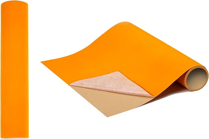 2PCS Self Adhesive Felt Sheets, DIY Felt Adhesive Sheet for Art & Crafts, Peel and Stick Felt for Drawer/Jewelry Box Felt Liner, Solid Color Felt Wallpaper (14.6" x 39.4", Yellow)