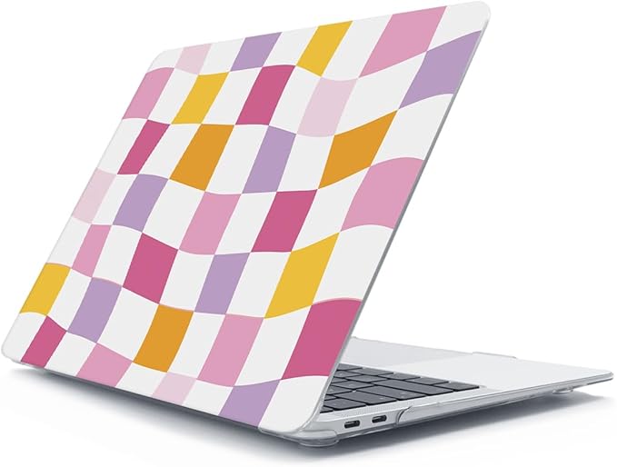 for MacBook Air 13 inch Case 2021 2020 2019 2018 A2337 M1 A2179 A1932, Plastic Hard Shell Case&Keyboard Cover&Screen Protector&Webcam Cover Compatible with MacBook Air 13" Retina, Lattice