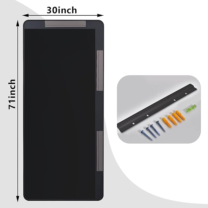 71" x 30" Full-Length Mirror - Gold Deep Framed Floor Mirror, Wall-Mounted Rectangular Dressing Mirror for Home Decor in Bedroom, Bathroom, Living Room - Hang or Lean Against Wall