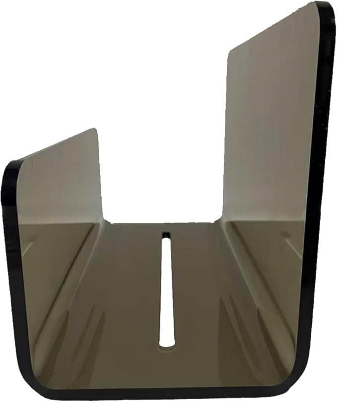 Magazine Holder, Brown Clear Acrylic with Stainless Steel Handle, Tabletop Display Stand