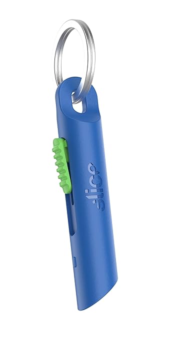 Slice Mini Pen Cutter | Keychain Knife and Box Cutter | Retractable Safety Cutter | Blue