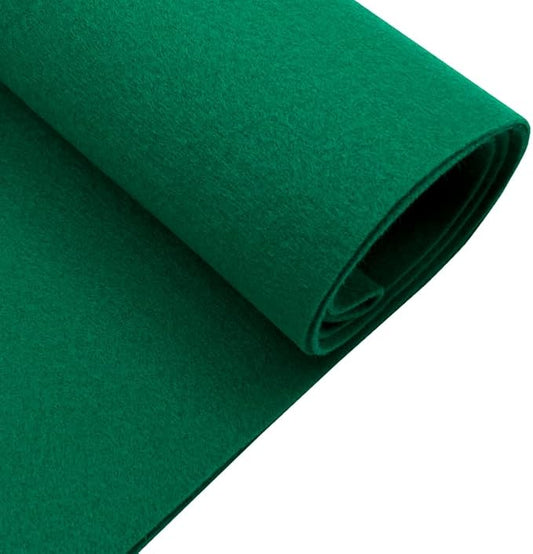 EOVEA | Acrylic Felt Fabric by The Yard - Non-Stiff, Soft Material - 72" Wide - 1.6mm Thick Felt Sheets for DIY Crafts, Sewing, Upholstery, Cushion, Padding(Kelly Green,Half Yard)