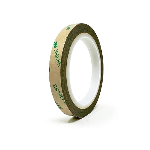 3M 300LSE Double Sided Adhesive Tape Roll - 1/2" x 36 ft, Clear, Heavy Duty, Heat & Water Resistant for Picture Hanging, LED Strips, DIY Crafts, Car Décor, Electronics