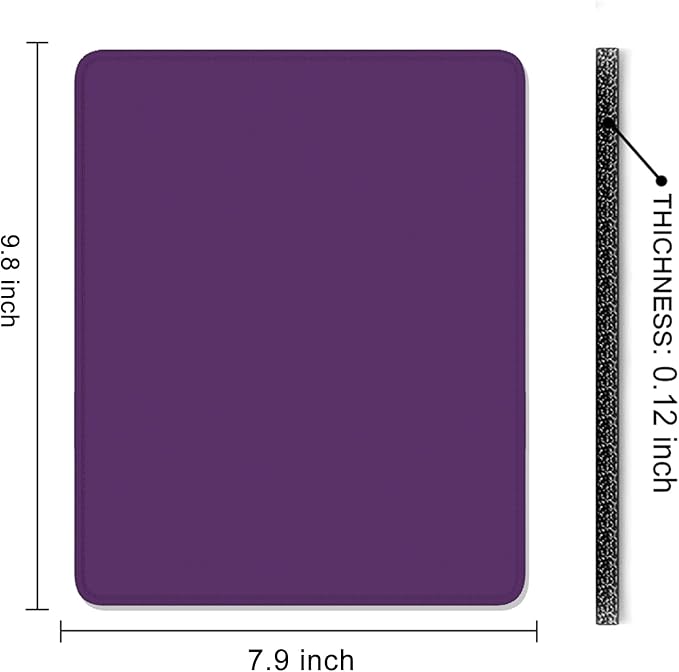 Auhoahsil Mouse Pad, 12 x 10 Inch Square Mousepad, 3mm Thick Rubber Mouse Mat with Pretty Design, Premium-Textured Non-Slip for Gaming Work Office Wireless Mouse Men Women, Dark Purple