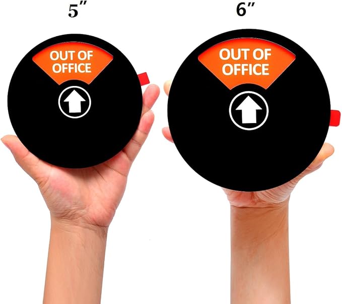 Kichwit Privacy Sign for Office Door, Do Not Disturb Sign, Out of Office, Please Knock, In a Meeting, 6 Inch, Black