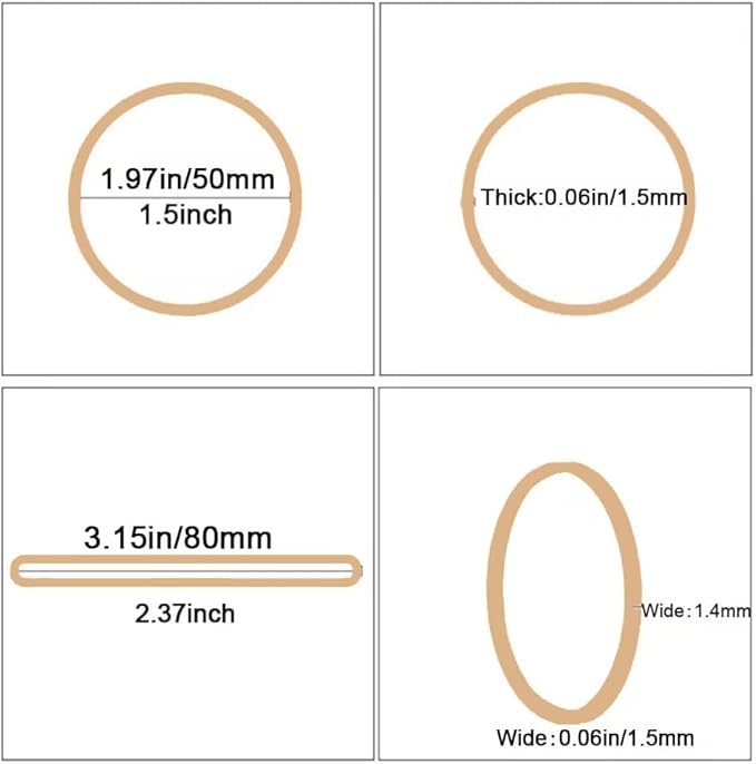 Rubber Bands Size #19, 400Pcs Approximately 0.45lb Elastic Band Beige Small Rubber Band Home Office Supplies(3-1/2" x 1/16'')