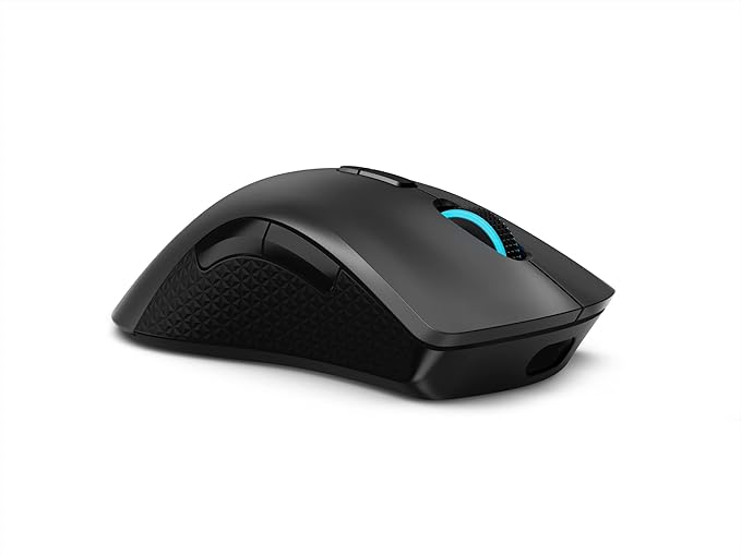 Lenovo Legion M600 RGB Wireless Gaming Mouse – 16,000 DPI, 9 Programmable Buttons, 200-Hour Battery Life, 50-Million Clicks Durability – Ambidextrous Computer Mouse (Black)