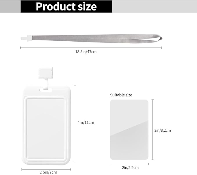 Custom Id Badge Holder Customizable Personalized Id Card with Photo Logo for Employee Work Office Staff Name Tag