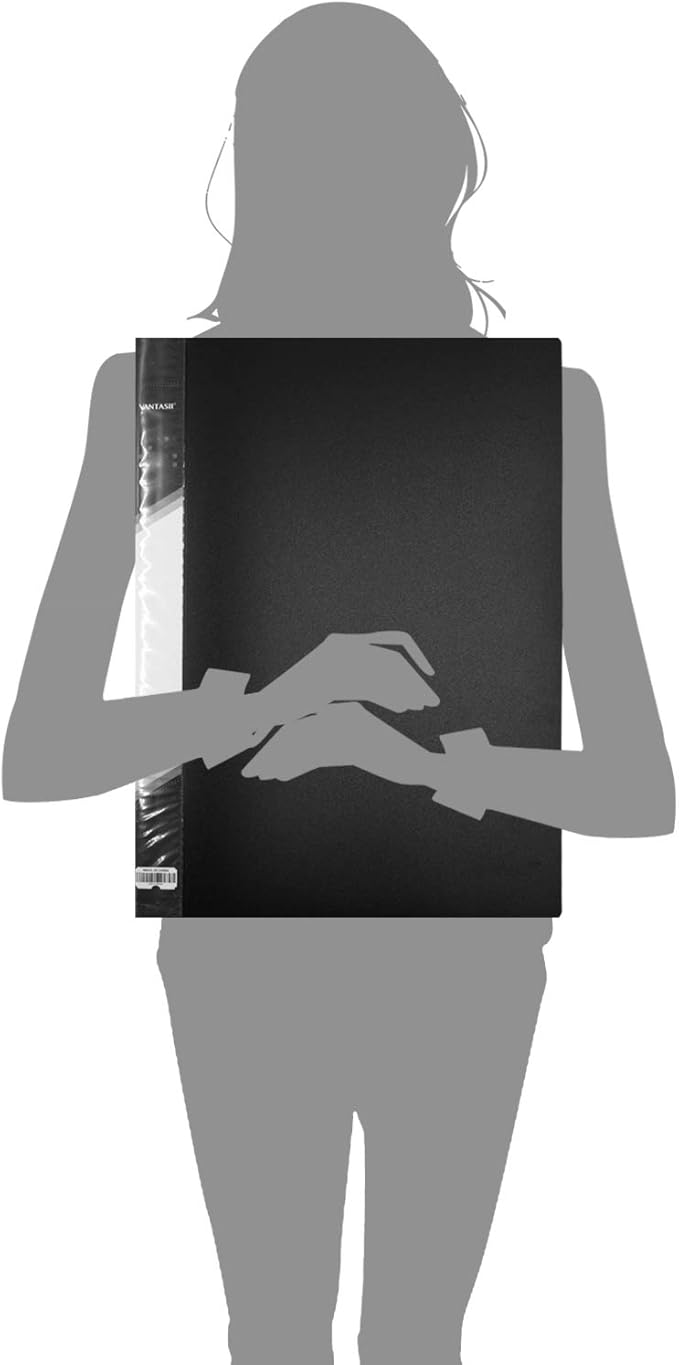 Presentation Book 40 Clear Pockets Sleeves Protectors Art Portfolio Clear Book for Artwork, Report Sheet, Letter (16.5x12.1inch)