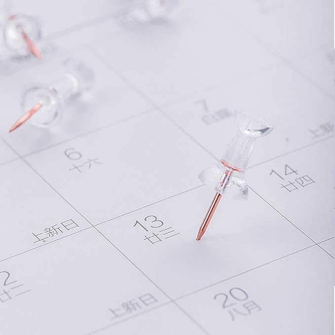 Paper Clips and Binder Clips Set, Metal Assorted Sized Binders with Push Pins, Cute Office Supplies for Desk, Desk Accessories, Rosegold