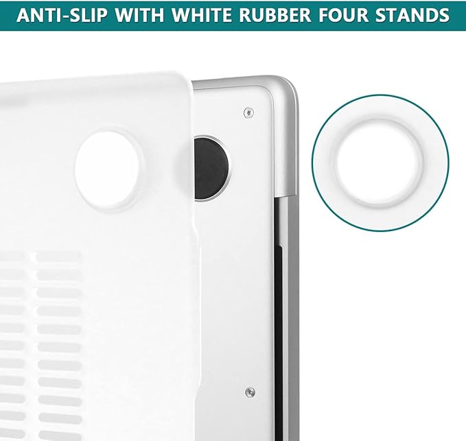 Teryeefi Matte Case for MacBook Pro 16 Inch A3403 A3186 A2991 A2780 A2485 (2025 2024 2023 2022 2021 Release) - Protective Hard Shell Cover for MacBook Pro 16" M4/M3/M2/M1 Pro/Max Chip-White