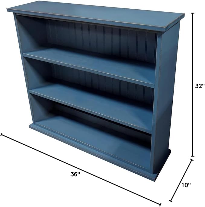 Sawdust City Small Bookcase 3 Shelves (Old Williamsburg Blue)