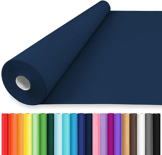 Vanhench 48" x 2400" (200') Navy Blue Wrapping Paper, Solid Color Kraft Craft Paper for Gift Wrap Poster Bulletin Board, School Supplies for Kids, Floral Bouquet Wrapping, Moving Supplies