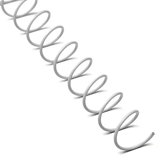 Rayson 7.9mm Spiral Wire Coil for Binding, 4:1 Pitch, 48-Loops, 5/16" Coils Metal Comb Binding 40 Sheet Capacity, White Color & Pack of 100