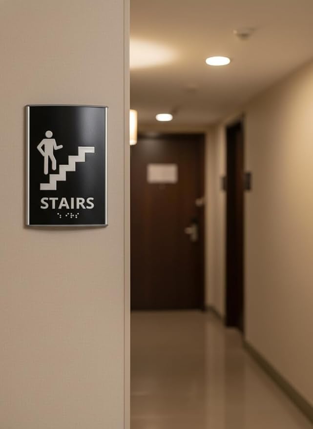 SET OF 2, OFFICE SIGN HOLDER FOR WALL OR DOOR MOUNT NAME PLATE FRAME DISPLAY CURVATURE PLAQUE SILVER ALUMINUM, 8.5" W x 11" H