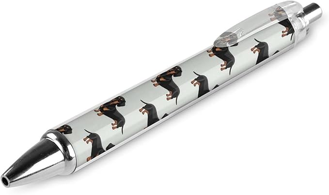 2 Pcs Ballpoint Pens for Men Women, Doxie Dachshund Weiner Dog Pet Dogs Writing Pens 0.5mm Retractable Pen with Black Ink Office Desk Stationary Supplies