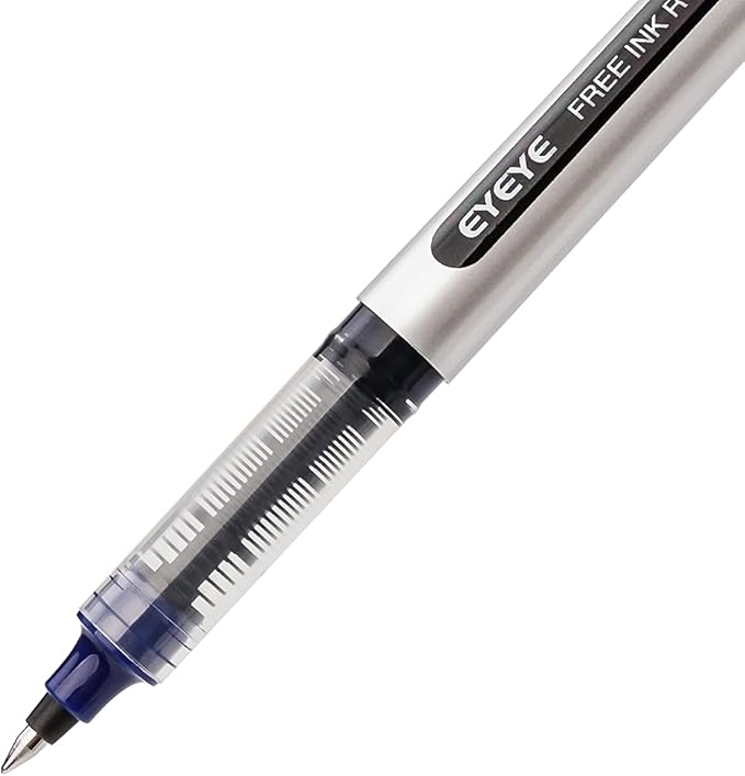 EYEYE Rollerball Pens 0.5mm, 4 Black 4 Blue Extra Fine Point Pen Quick Dry, Liquid Ink Pens Fine Point Smooth Writing Pen for Journaling, Note Taking, Office, School Supplies