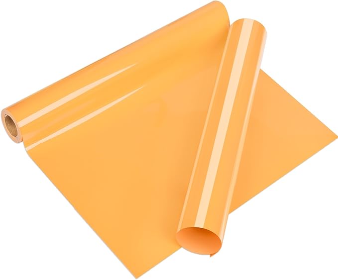 VINYL FROG Heat Transfer Vinyl Roll HTV Vinyl - 12" x5ft Pale Orange Iron on Vinyl for T-Shirts, Heat Press Vinyl for DIY Craft Designs (Pale Orange)