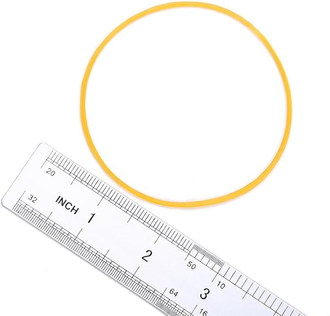 Rubber Bands 300Pcs 4.8inch Big Elastic Rubber Bands fortrash cans yellow rubber bands for office supplies File Folders Litter Box (4 4/5" x 1/16")