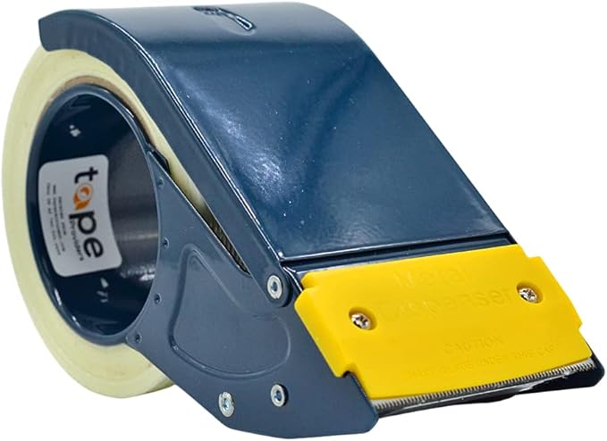 WOD Excell ET-366 Heavy Duty Metal Frame Filament Strapping Tape Dispenser: Fits 3 inch Wide, Blue