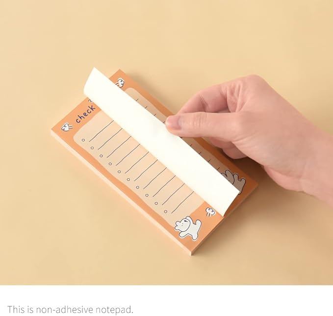 Monolike Memopad Happy and Lucky Petit Petit A SET - 4 Packs, 4 Different Designs, 80 Sheets Per Pad, Total 320 Sheets, Note pads, Writing pads, 80x148mm