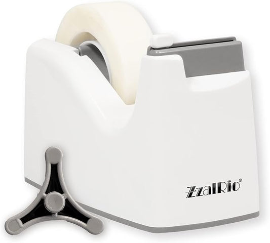 Safety Tape Dispenser Cute Mini 1" Core (White) Hidden Blade Design