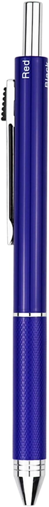 DunBong 4-in-1 Multicolor Writing Instrument, Metal Cased Multifunction Pen, 0.5mm Mechanical Pencil, Red, Blue and Black Ball Pens, 1-Count (Blue)