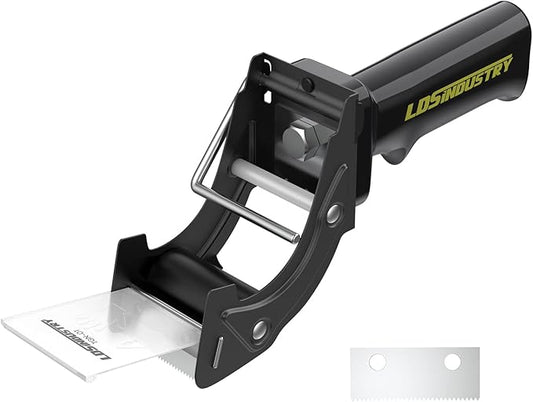 Rapid-Replace Packing Tape Dispenser Gun with Extra Blade, 2IN(50mm) Lightweight Ergonomic Industrial Handheld Heavy Duty Tape Cutter for Carton, Packaging and Box Sealing, Black