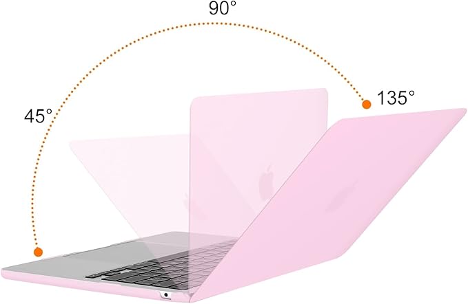MOSISO Compatible with MacBook Air 13 inch Case 2025 2024 2023 2022 M4 A3240 M3 A3113 M2 A2681, Plastic Hard Shell&Keyboard Cover&Screen Film&Type C for MacBook Air 13.6 inch Case, Dusty Pink