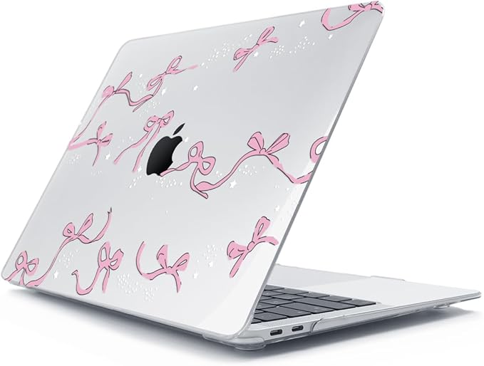 Compatible with MacBook Air 13 inch Case 2022-2020 2019 2018 A2337, A2179, A1932 Retina Display with Touch ID, Plastic Hard Shell Case +Keyboard Cover+Screen Protector+Webcam Cover, Bows