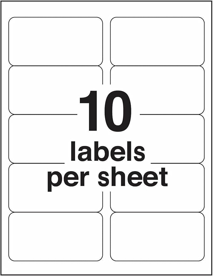 Coopaty 2 x 4 inch Shipping Labels, FBA 10 Up Address Mailing Label White Blank for Laser Inkjet Printer (1000 Sheets, 10000 Labels)