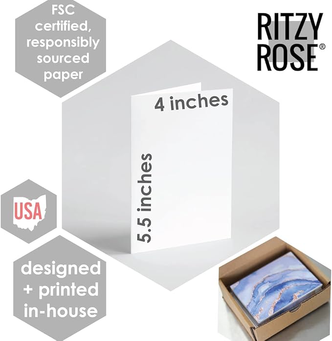 Ritzy Rose 24-Pack Retro Christmas Greeting Cards with White Envelopes – 4 Boho Scandinavian Inspired Designs – Vintage Holiday Tree Motifs, Festive Artistic Stationery, Premium Box Set Holiday Cards.