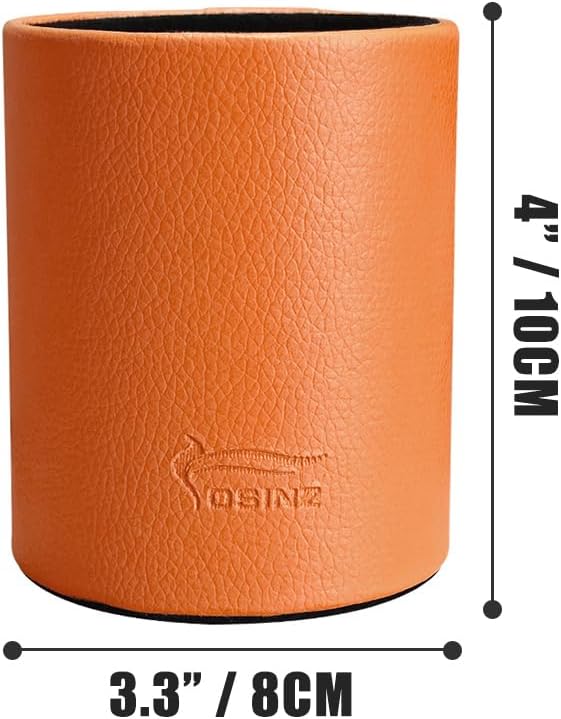 Pen Pencil Holder Cup Container PU Leather Desk Organizer Stand Decor Brush Scissor Holder Decoration Office Desk Home School