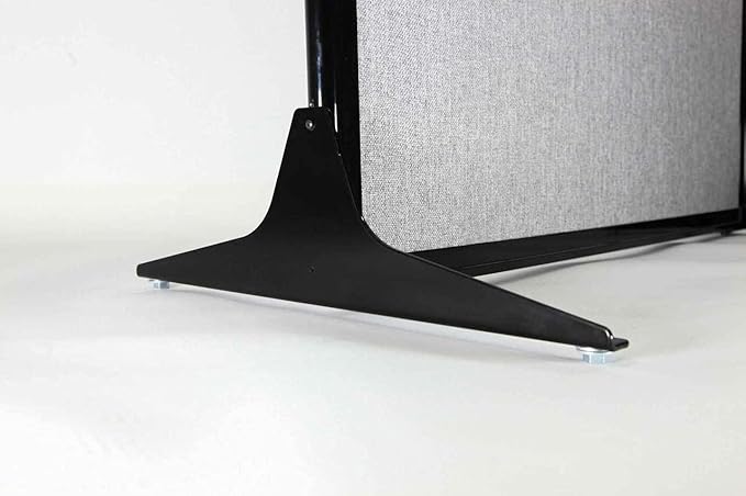 Versare Workstation Partition | Portable Wall Divider | Modern Office Cubicle | Free Standing Privacy Screen | Flexible Work Space | 99" x 70" W/Window, Papaya Fabric Panels