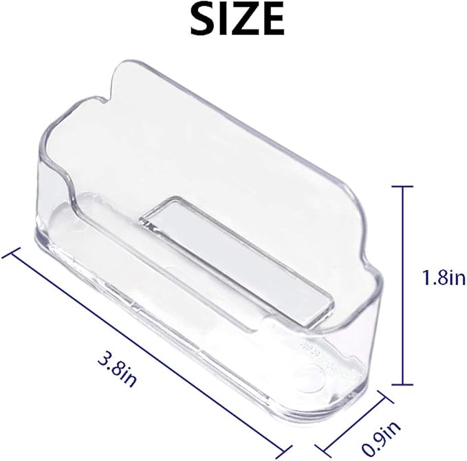 8 Pack Plastic Business Card Holder - Clear Business Card Case for Desk - Office Acrylic Business Card Stand Display