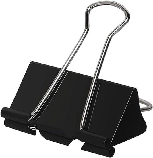 Large Binder Clips 1.6 Inch (60 Pack), Big Binder Clips for Office and Home Supplies, Black