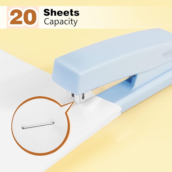 Tamaki Stapler, Office Stapler, Small Staplers for Desk, Blue