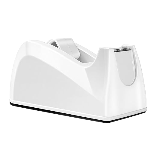 Amazon Basics Tape with Dispenser, 1" Core, Clear, 3/4" x 1300"(36 yds), 16 Count (Pack of 16), 256 Rolls