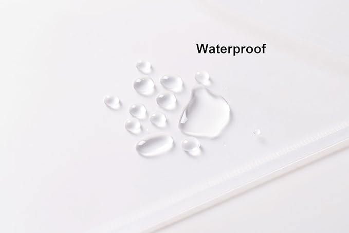 8.5 x 11 Vertical Clear Letter Sized Plastic Envelopes Document File Storage Holder 10 Pack Hook Loop Closure