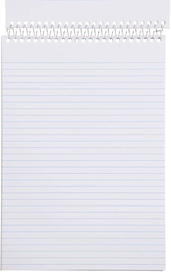 Mintra Office Steno Book - (BRIGHTS - Purp/Wht/Teal/Orange) - 6inx9in, 100 Sheets, 8 Pads/Pack, Narrow Ruled - Poly Cover, Notebook for writing notes in school, university, college, work, office