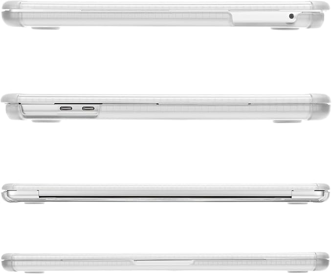 MOSISO Compatible with MacBook Pro 13 inch Case M2 2025-2016 A2338 M1 A2251 A2289 A2159 A1989 A1708 A1706, Anti-Cracking Heavy Duty Plastic TPU Bumper Hard Case&Keyboard Skin&Screen Film, Transparent