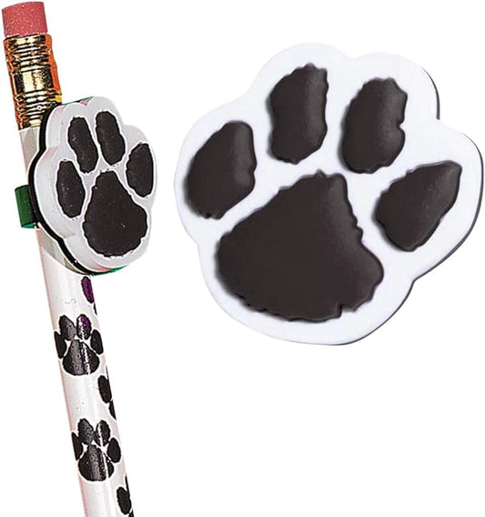 Anderson's Black Paw Pencil Toppers, Set of 25, School Supplies, Classroom Supplies, Writing