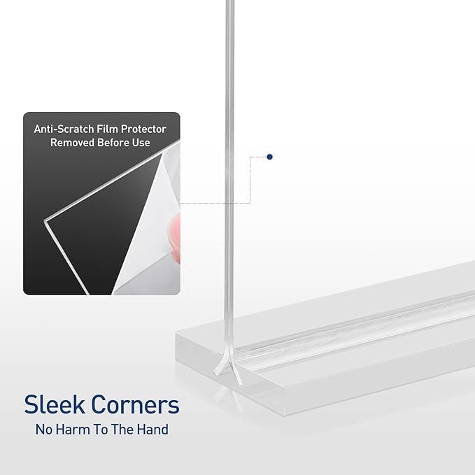 6 Pack Acrylic Sign Holder 5x7 Inches, Clear Small Acrylic Document Holder Frames, Plastic Table Brochure Sign Holder for Office, Events, School, Shop, Trade suppliers