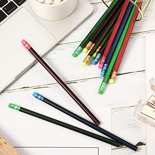 Outus 30 Pieces Color Changing Mood Pencil Bulk with Eraser 2B Wooden Heat Activated Fun Pencils Assorted Colors Thermochromic Pens Gifts for Prizes Birthday Gift Party Favors