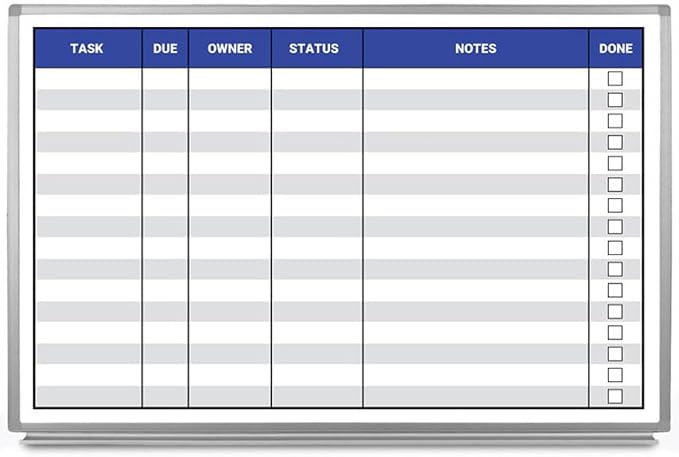 Task List Whiteboard 60" x 40"