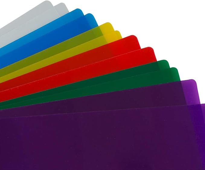 JAM PAPER Plastic Sleeves - Legal Size - 9 x 14 1/2 - Assorted Color Project Pockets - 12 Page Protectors/Pack