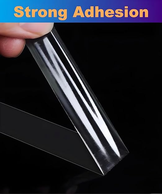 Ultra-Thin Clear Double Sided Adhesive Tape 2 Inch x 85FT Heavy Duty Two Side Strong Sticky Mounting Tape, for DIY Arts & Crafts, Rug Non-slip, Anti Cat Scratch, Paste Wall Decoration, CNC Woodworking