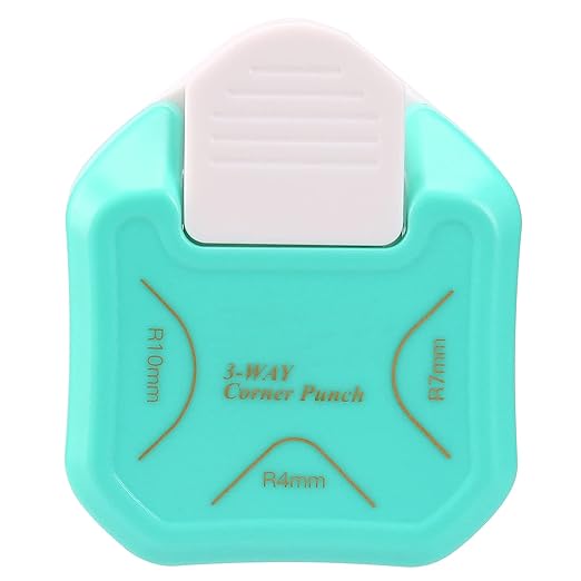 LOONENG 3 Way Round Corner Punch, 4mm, 7mm, 10mm 3 in 1 Corner Cutter for Paper Crafts, Laminator, Cardstock, DIY Projects, Photocards, Card Making and Scrapbooking