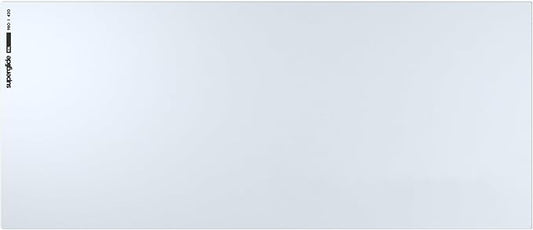 Pulsar - Superglide Premium Glass Mouse Pad XXL ALUMINO-Silicate Glass Surface Anti-Slip Fully Molded high-Density Silicone Rubber 38.5in x 16.5in (XXL, White)